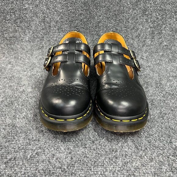 Dr. Martens 8065 Smooth Leather Mary Jane Shoes Women's 9 Black Leather Buckle - Picture 2 of 12